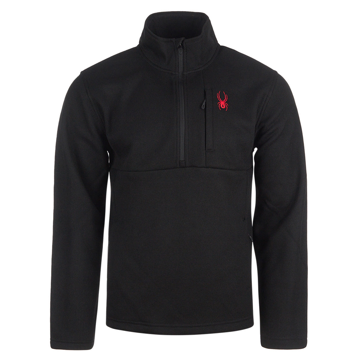 Spyder Men's Pristine Half Zip Pullover Black Half Zip & Quarter Zip - Tophatter Daily Deals