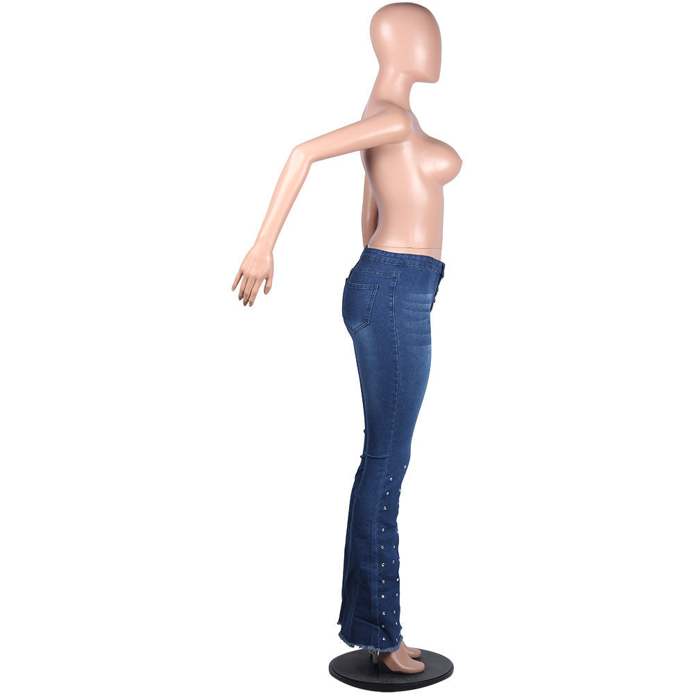 Beaded flared pants 0 - Tophatter Daily Deals
