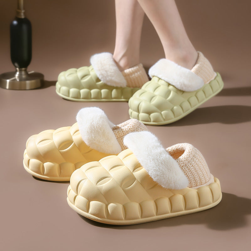 Bubble Shoes With Foldable Heel Slippers Women Warm Indoor House Shoes 4 - Tophatter Daily Deals