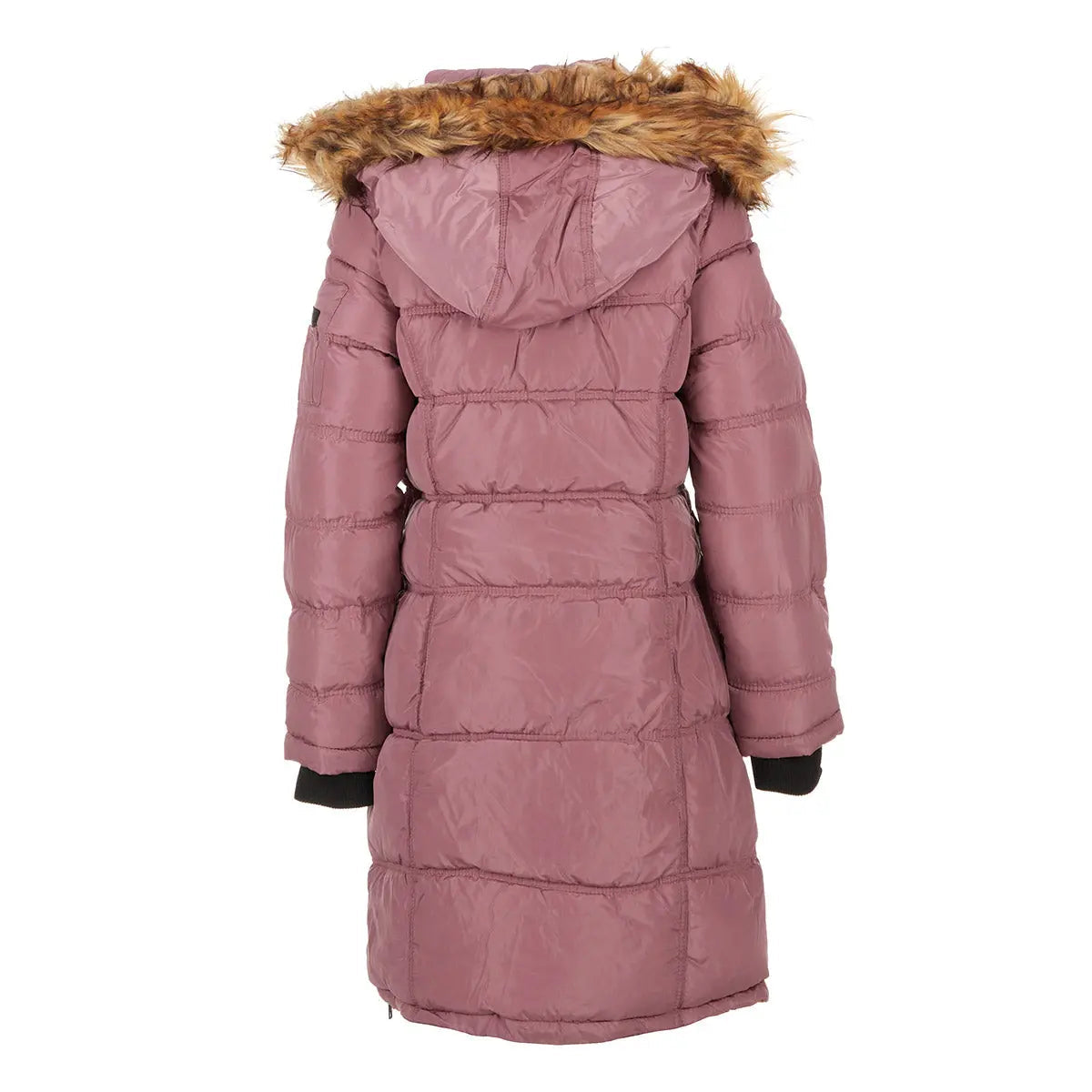 Canada Weather Gear Women's Long Puffer with Faux Fur and Sherpa Lined Hood Puffer - Tophatter Daily Deals