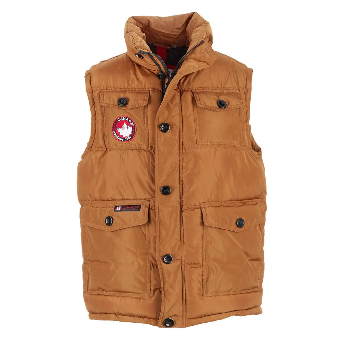 Canada Weather Gear Men's 4-Pocket Puffer Vest Oak Vests - Tophatter Daily Deals