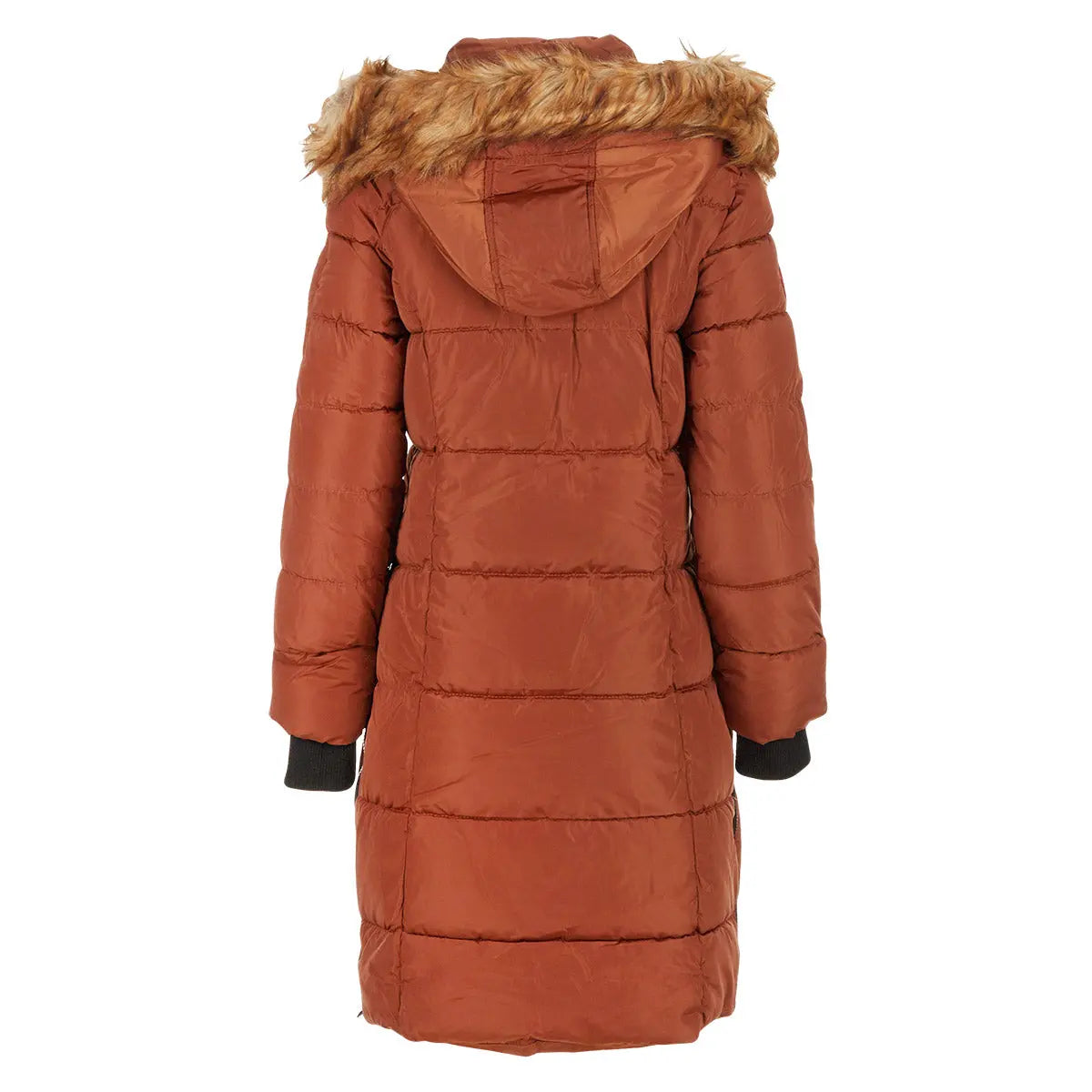 Canada Weather Gear Women's Long Puffer with Faux Fur Trim Hood Puffer - Tophatter Daily Deals