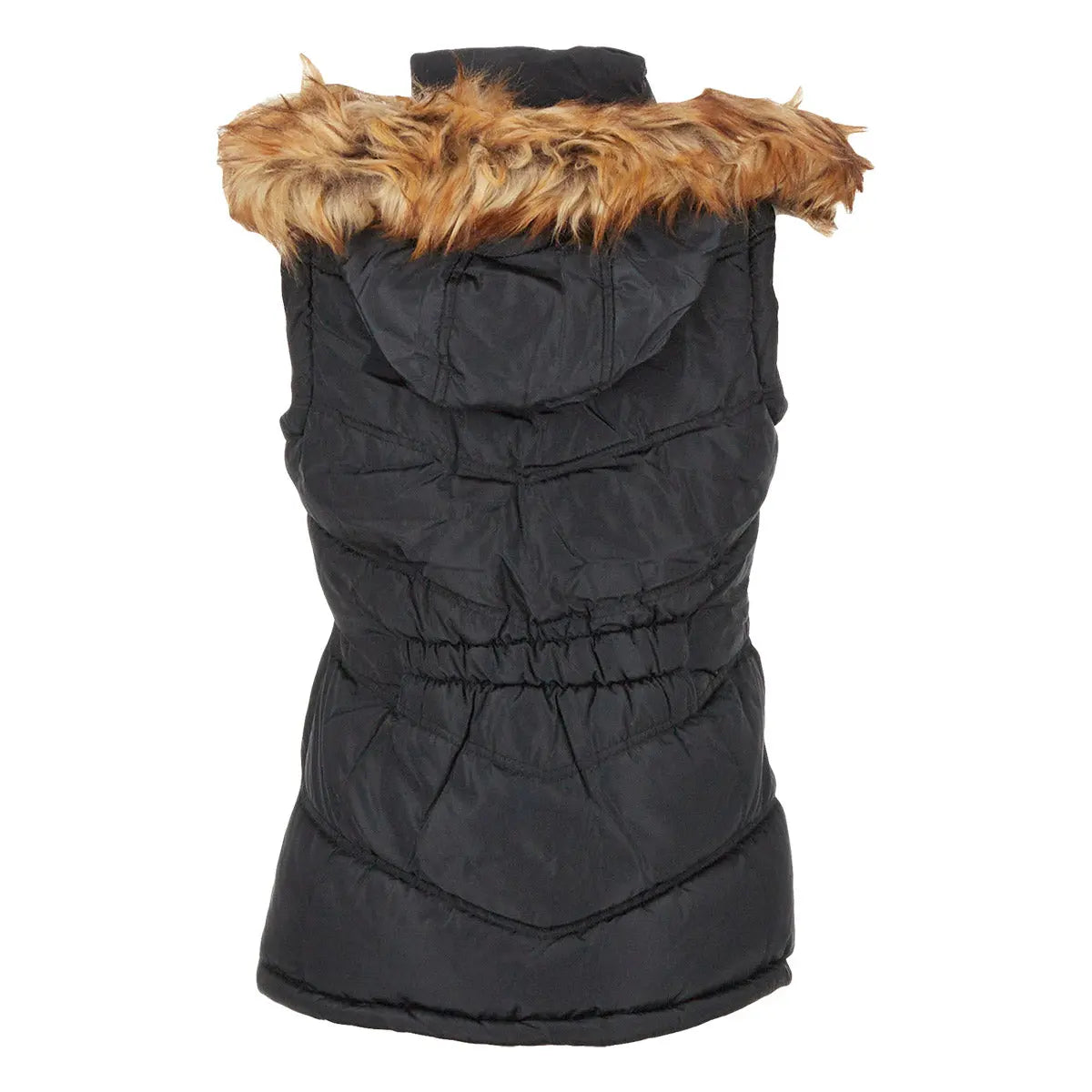 Canada Weather Gear Women's Puffer Vest with Faux Fur Trim Hood Vests - Tophatter Daily Deals