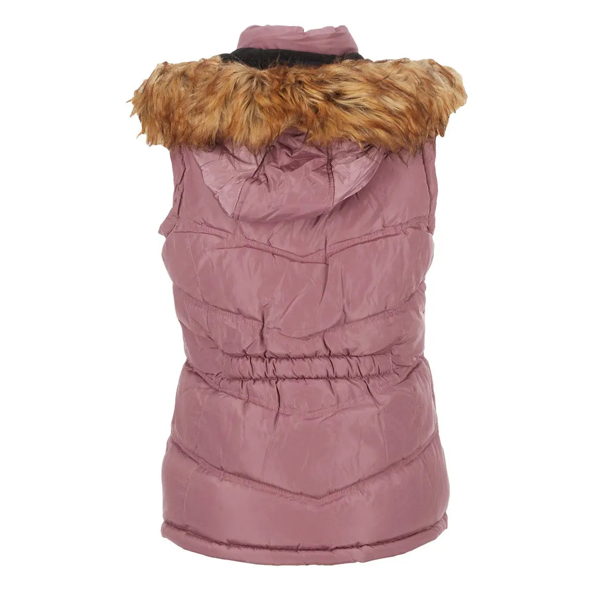 Canada Weather Gear Women's Puffer Vest with Faux Fur Trim Hood Vests - Tophatter Daily Deals