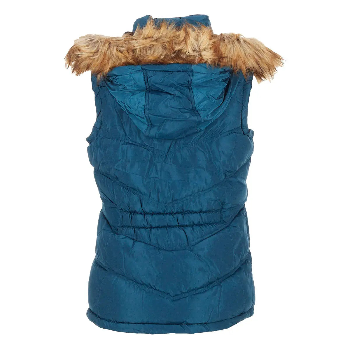 Canada Weather Gear Women's Puffer Vest with Faux Fur Trim Hood Vests - Tophatter Daily Deals
