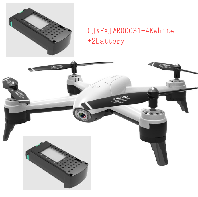 Aerial drone 4Kwhite+2battery Drones - Tophatter Daily Deals