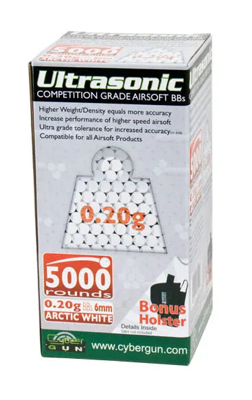 Competition Grade Airsoft White BBs 0.20G 6mm 5000 Count - Tophatter Daily Deals