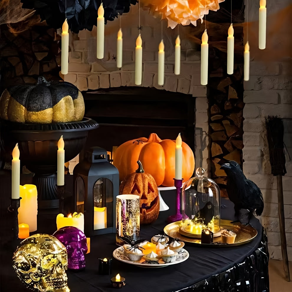 Floating LED Candles with Remote Control (12pcs) Halloween - Tophatter Daily Deals
