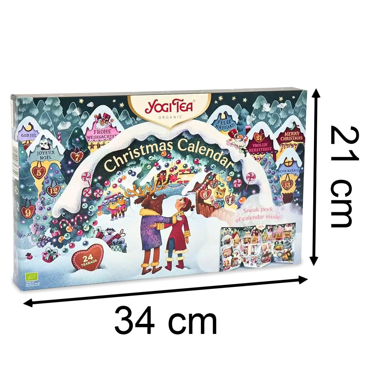 Yogi Tea Organic Christmas Advent Calendar | 24 Ayurvedic Herbal & Spiced Teas Advent Calendar - Tophatter Daily Deals