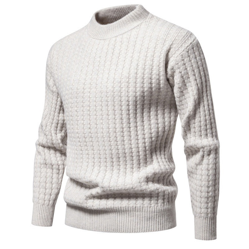 Warm Men's Knit Sweater - Round Neck Ribbed Knit, Autumn 3D Changing Face Moving Picture Frame - Tophatter Daily Deals