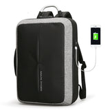 BLACK Men's backpack rechargeable usb computer bag 0 - Tophatter Daily Deals