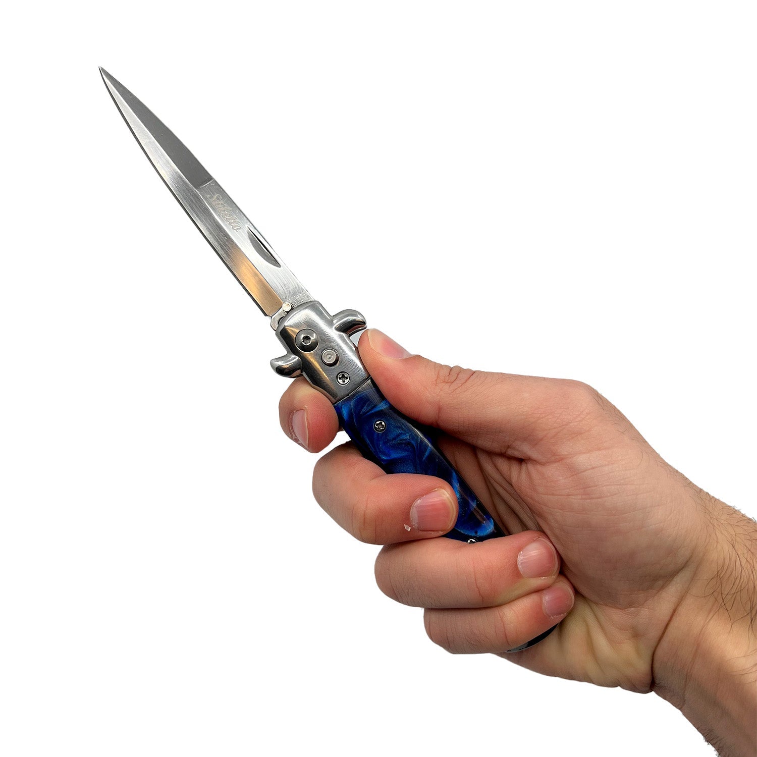 9” Automatic Out-The-Side Knife - Tophatter Daily Deals