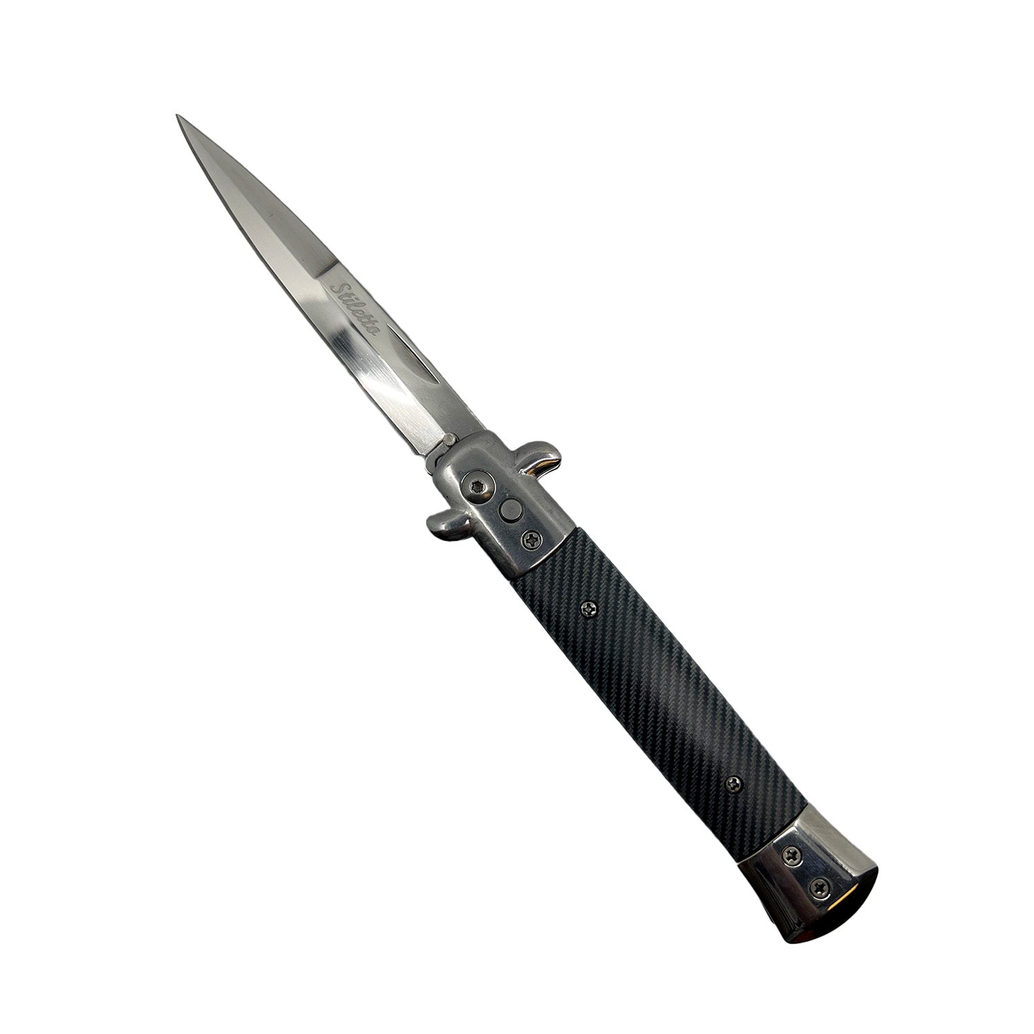 9” Automatic Out-The-Side Knife Carbon Fiber - Tophatter Daily Deals