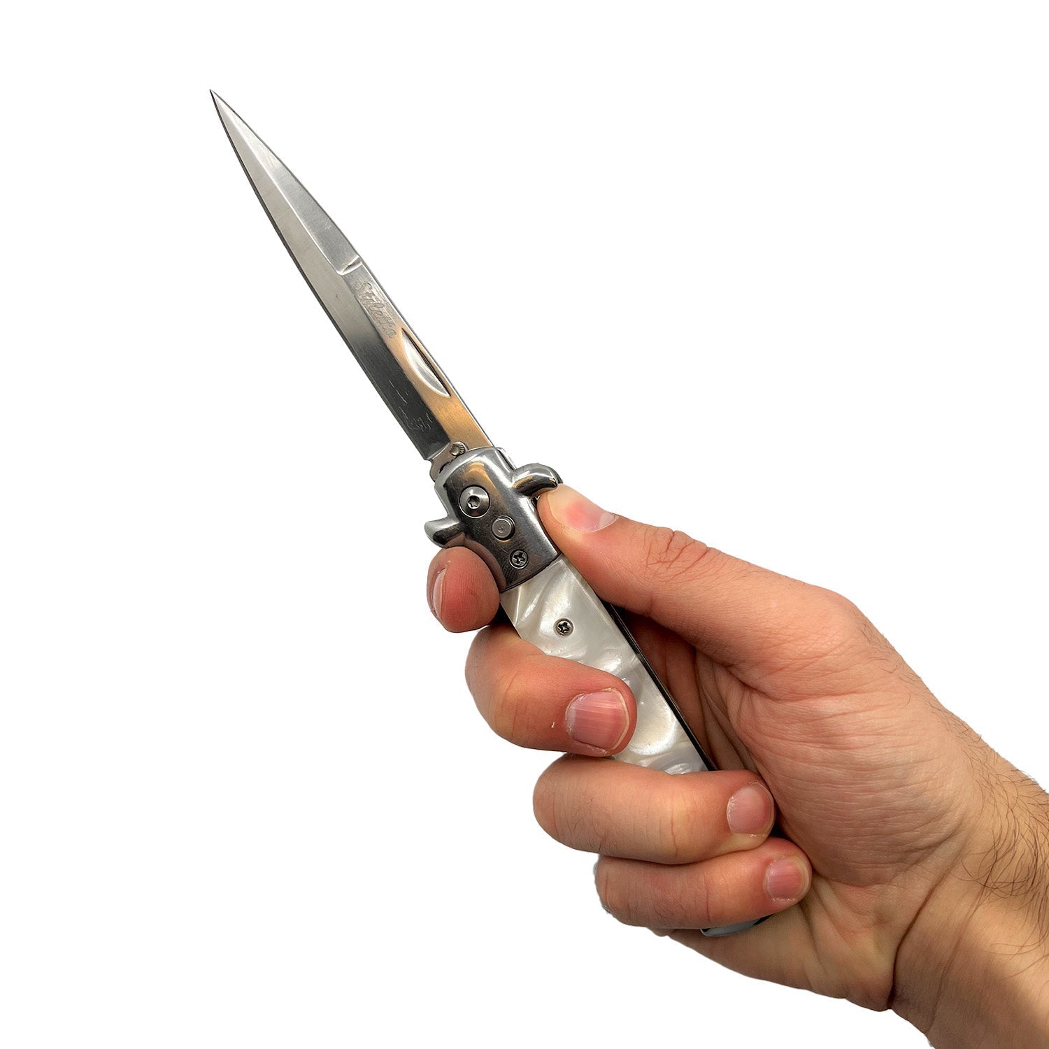 9” Automatic Out-The-Side Knife - Tophatter Daily Deals