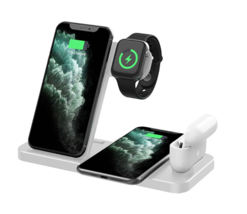 18w Folding Vertical 4in1 Fast Charge White 0 - Tophatter Daily Deals