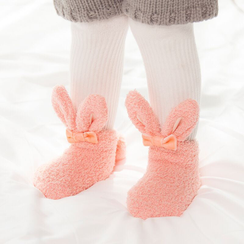 Autumn and winter coral velvet thickening plus velvet socks Pink 0 - Tophatter Daily Deals