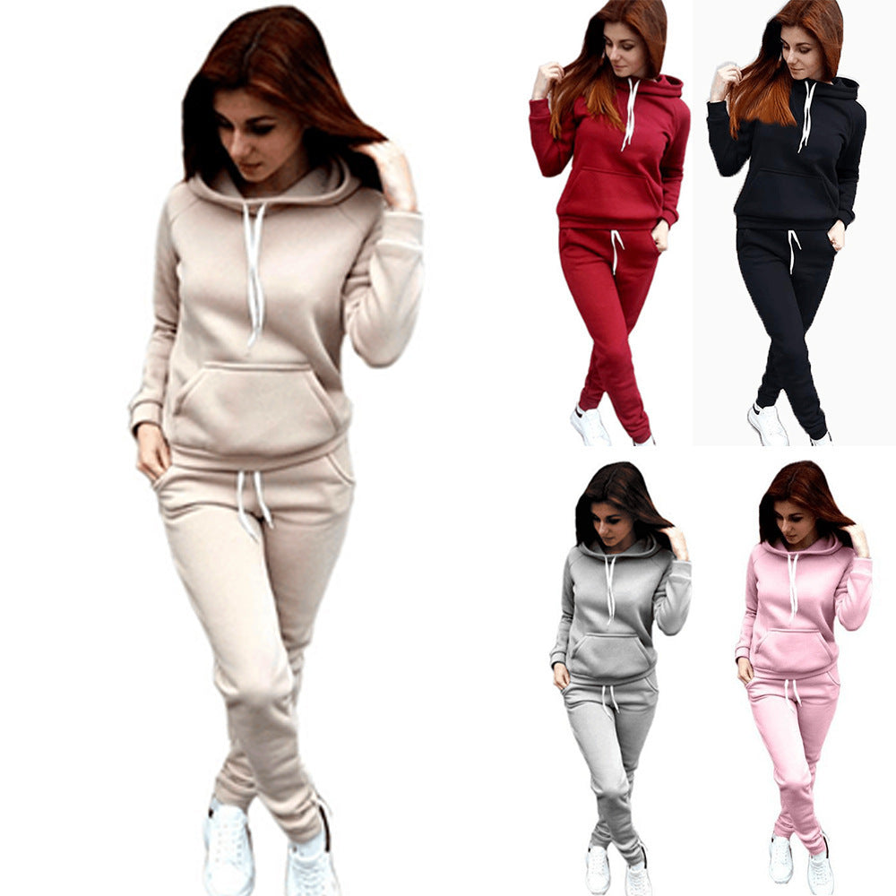 Autumn and winter hooded suit sweater 0 - Tophatter Daily Deals