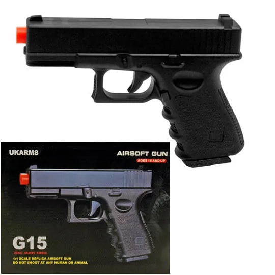 G15 Model Heavy Weight Metal Airsoft Spring Gun Pistol - Tophatter Daily Deals
