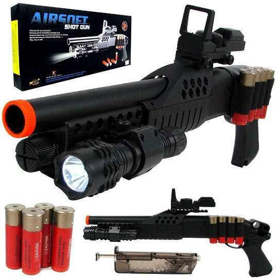 Spring M180A2 Pistol Grip Pump Action Airsoft Shotgun Collectible Weapons - Tophatter Daily Deals