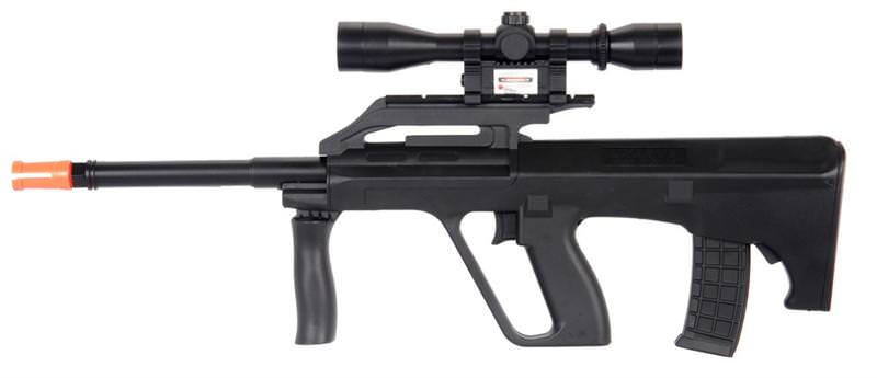 Spring Mini AUG M191 Rifle FPS-175 Airsoft Gun with Laser Sight - TOPHATTER'S ARMORY DEALS Collectible Weapons - Tophatter Daily Deals