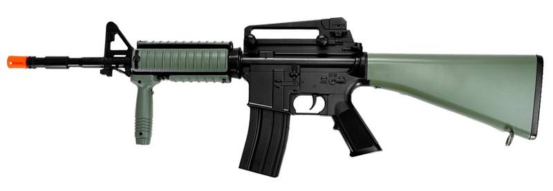 AEG Plastic Gear M4 with Rails, OD Color Full Stock Collectible Weapons - Tophatter Daily Deals