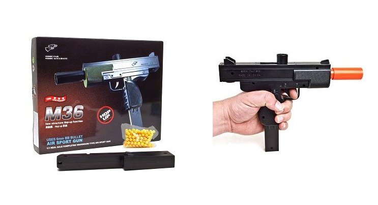 M36 UZI Spring Airsoft Pistol BB Hand Gun Collectible Weapons - Tophatter Daily Deals