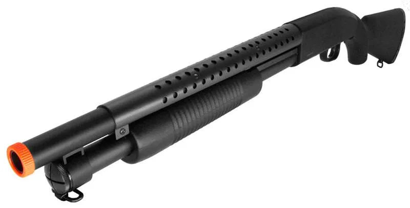 400 FPS M58A Airsoft Tactical Shotgun M500 Heavy Hitter Full Stock - Tophatter Daily Deals