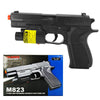 M823 Spring Airsoft Pistol Hand Gun with Light & Laser - Tophatter Daily Deals