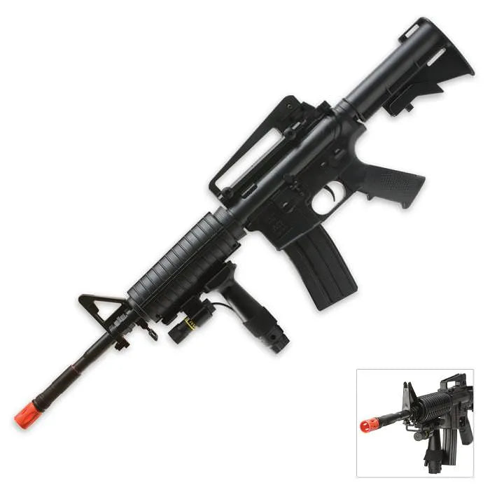 New 320 fps Spring Airsoft M4A1 Carbine Rifle - Laser - Tophatter Daily Deals