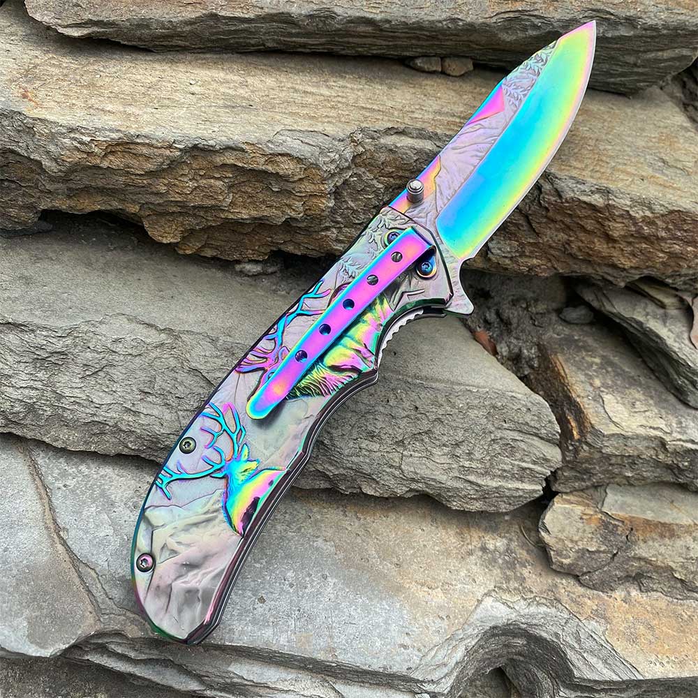 Fantastic Reindeer Folding Knife - Tophatter Daily Deals