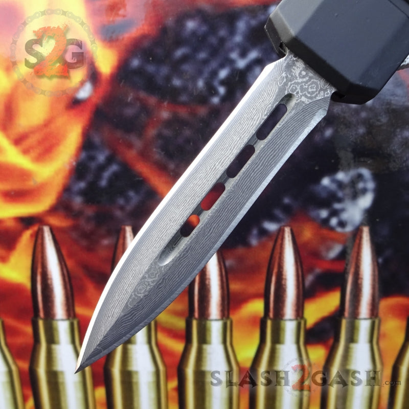 S2G Tactical Small 7" OTF Bullet HK Automatic Knife - Double Edge Damascus Knife-OTF - Tophatter Daily Deals