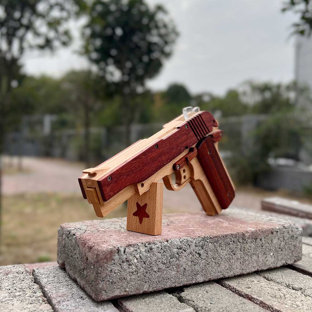 M1911 Wooden Rubber Band Gun Model - Tophatter Daily Deals