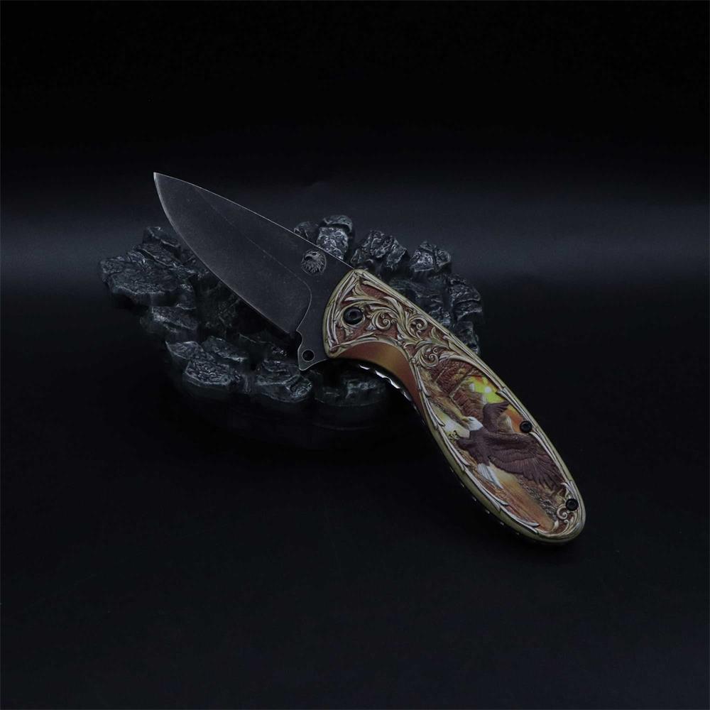3D Sculpture Eagle Relief Folding Knife - Tophatter Daily Deals