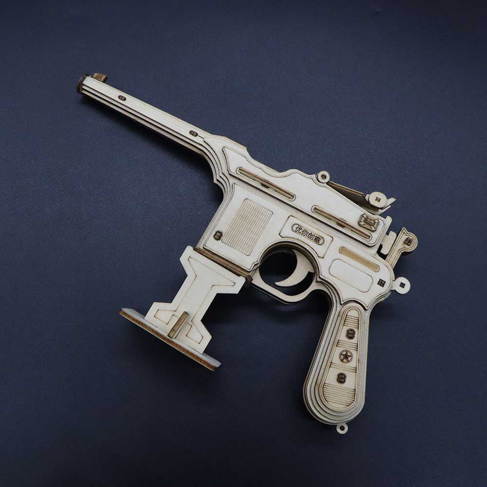 Mauser Military Pistol Wooden Model Pistol 3D Puzzle - Tophatter Daily Deals
