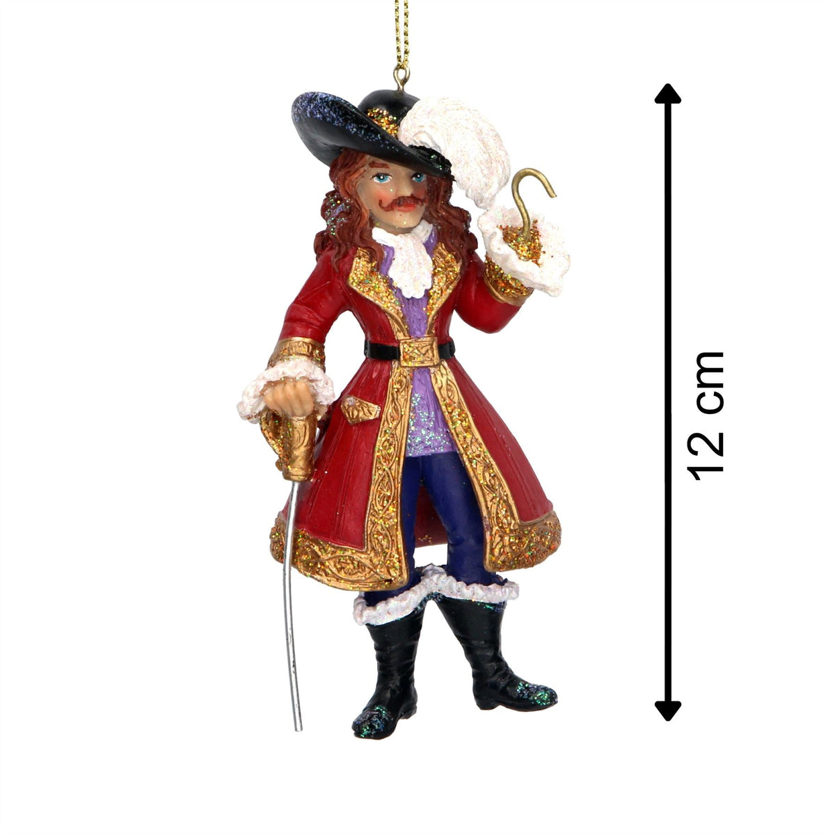 Captain Hook Christmas Tree Bauble | Peter Pan Christmas Tree Ornament - 12cm Baubles - Tophatter Daily Deals