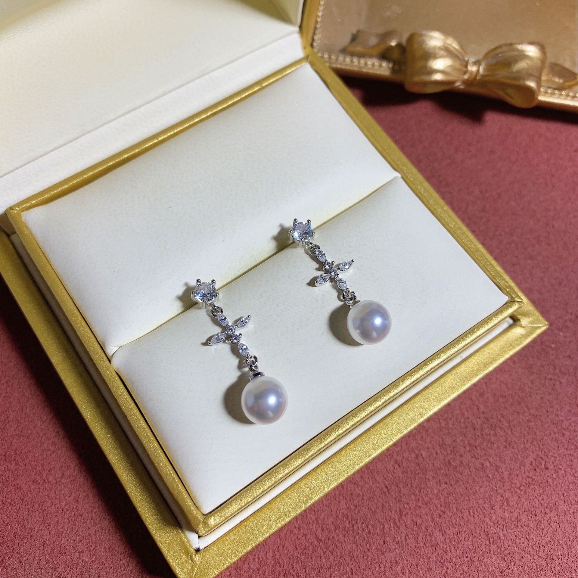 La Perle™ Pearl Earrings Silver Atlas Earrings - Tophatter Daily Deals