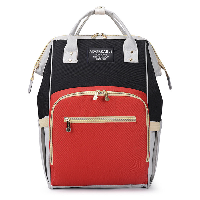Backpack Lightweight Baby Diaper Bag Upgrade Large Capacity Wet And Dry Baby Products Pack BlackGrey And Red 0 - Tophatter Daily Deals