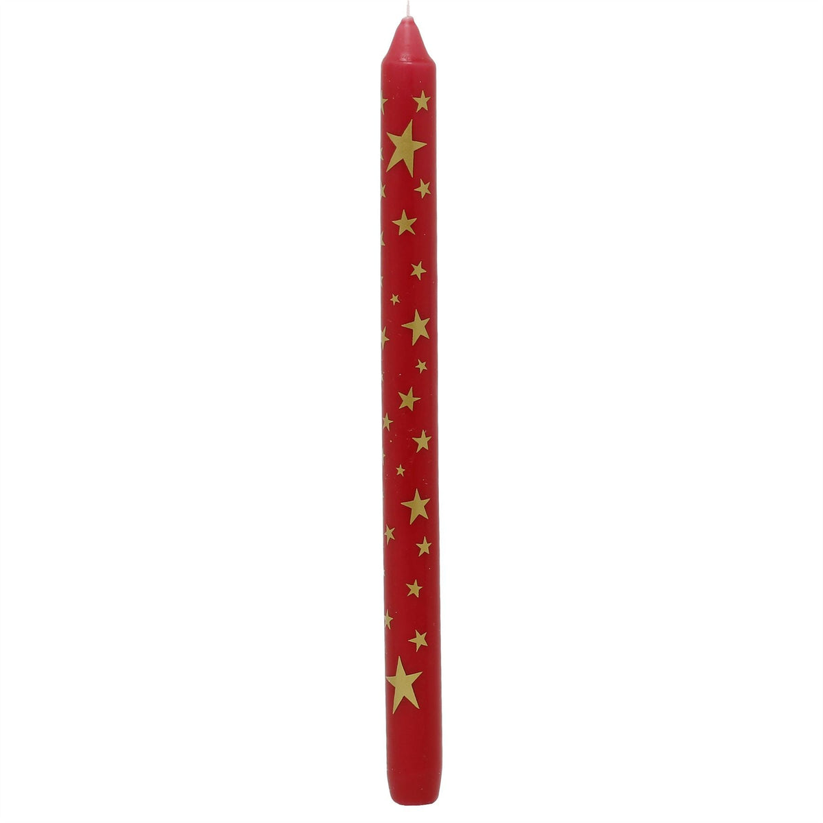Red Christmas Advent Candle, Festive Gold Star Countdown Dinner Candle Advent Candle - Tophatter Daily Deals