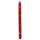 Red Christmas Advent Candle, Festive Gold Star Countdown Dinner Candle Advent Candle - Tophatter Daily Deals