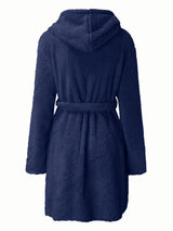 Tie Waist Hooded Robe Sleep Dresses - Tophatter Daily Deals