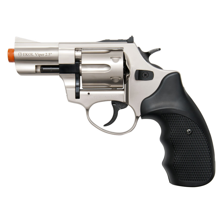 Viper 2.5 Inch Barrel 9MM Front Firing Blank Revolver Satin Finish - Tophatter's Guns'N'Weapons Store Collectible Weapons - Tophatter Daily Deals