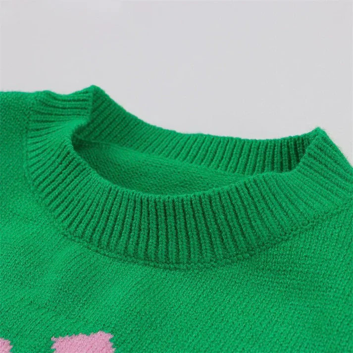 Oversized Women’s Pullover - Graphic Sleeve, Knit, Everyday - Tophatter Daily Deals