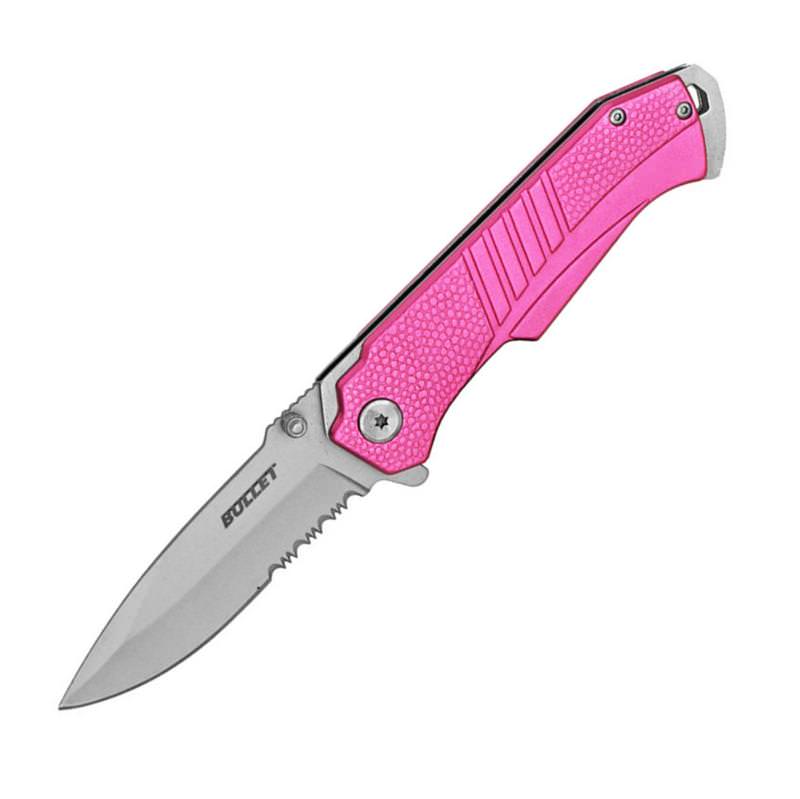 BULLET Spring Assisted Opening Knife - Pink Collectible Weapons - Tophatter Daily Deals