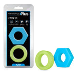 Performance Plus Flash Glow in the Dark – Premium 2-Ring Set Cock Ring > Cock Ring > Sets - Tophatter Daily Deals