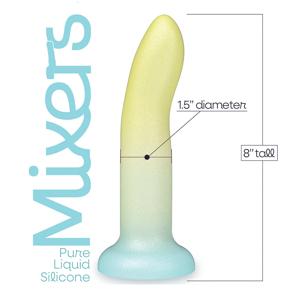 Mixers Lime Rickey (Yellow Mint Blue) – 8 Inch Premium Silicone Dildo > Dildos > Neutral Dildos - Tophatter Daily Deals