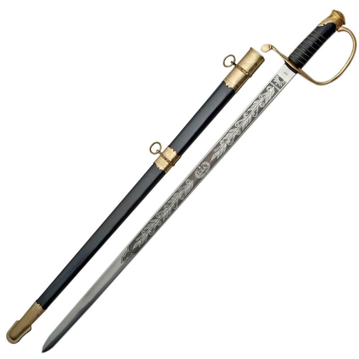 WJ McElroy Confederate Civil War CSA Sword - Tophatter's Guns'N'Weapons Store - FREE SHIPPING Collectible Weapons - Tophatter Daily Deals