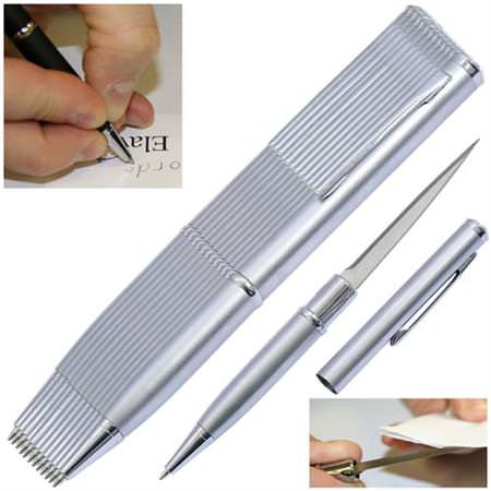 Elegant Executive Dozen Pen Knife Silver - TOPHATTER'S ARMORY DEALS Collectible Weapons - Tophatter Daily Deals