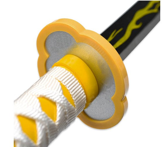 Art of Thunder Yellow Nichirin Katana | Kimetsu No Yaiba Agatsuma Zenitsu Replica Polyurethane Foam Sword - Tophatter Daily Deals