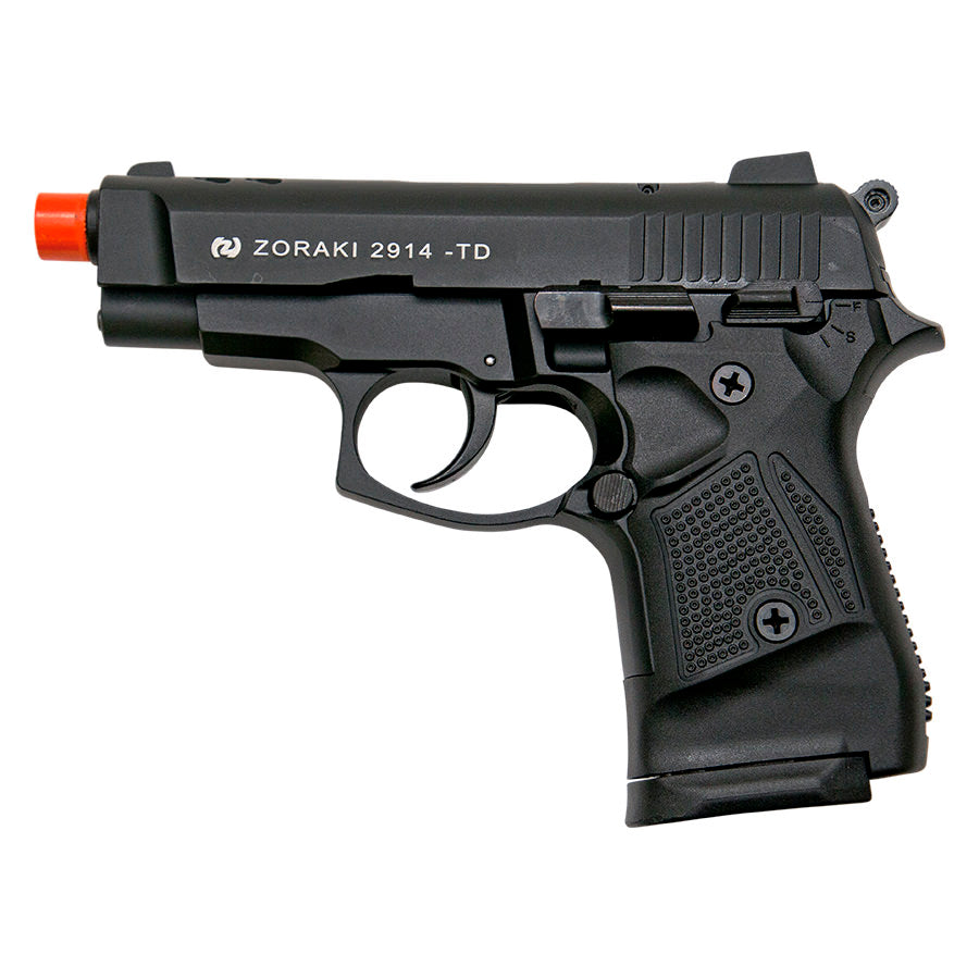 Zoraki M2914 Black Finish 9mm Front Firing Blank Gun Collectible Weapons - Tophatter Daily Deals