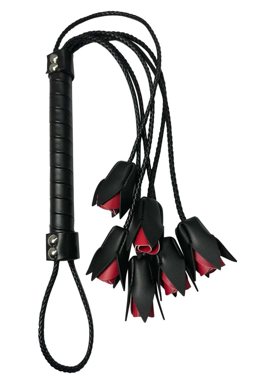 Rose Whip (Black) – Premium Faux Leather Whip > Bondage Gear > Whips & Floggers - Tophatter Daily Deals